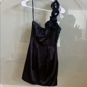 Bisou Bisou Black One Shoulder Sheath Dress